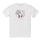 水森亜土 Tシャツ マリンカップル ホワイト Mサイズ