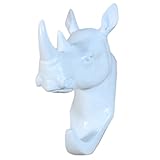 家庭用樹脂ホームインテリア壁フック動物デザインPothook Rhinoホワイト