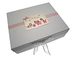 White Cotton Cards Christening A4 Keepsake Box (Pink) by WHITE COTTON CARDS