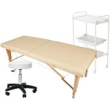 Amazon Co Jp 低反発 折りたたみ 木製 リクライニング マッサージベッド 有孔 Aセット 折りたたみ マッサージベッド リクライニング マッサージ 整体 ベッド マッサージ台 施術台 スツール 丸椅子 イス 椅子 チェア エステワゴン サイドワゴン ワゴン ラック