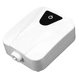 DC充電 酸素ポンプ 池の通気装置 ソーラー充電可能 1つのエアストーン水族館エアポンプ付き(パールホワイト)