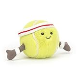 Jellycat Amuseables テニスボール ぬいぐるみ 3.5インチ - スポーツファンのためのテニスボールぬいぐるみ