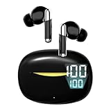 【2025新モデル イヤホン】Bluetooth5.4 ワイヤレスイヤホン カナル型 無痛装着 自動ペアリング 遅延ゼロ 周囲の音が聞こえる ステレオサウンド ANCノイズキャンセリング HiFi音質 長時間持続作動 LEDディスプレイ表示 片耳/両耳 左右分離型 小型 軽量 防水防滴 iOS Android に対応 持ち運び便利 日本語説明書付き(ブラック+イエロー)