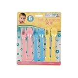 6 Piece Babies Spoon & Fork Set by Pms [並行輸入品]
