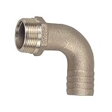 Perko - ホースアダプタに3/4" パイプ90度ブロンズ