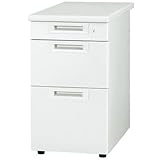 脇机 ホワイト&amp;エルグレー RJデスクII シリーズ PLUS 3段 RJ-047D-3 WH LGY 引出H75+219+295+295mm エルグレー365136