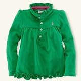 polo_ralph_lauren ポロ ラルフローレン　チュニック ポロシャツ 長袖（グリーン・パープル）【1歳~2歳】（並行輸入品） (１８Ｍ（１歳半）, グリーン)