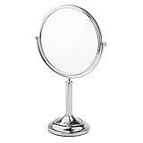 Kesoto ステンレス　8インチ　化粧鏡　360度　回転可能　標準ミラー/3倍拡大鏡　両面　
