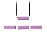 Stimtastic Chewable Silicone Block Necklace Nontoxic BPA and Phthalate Free, Lilac by Stimtastic