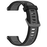 【Faygtni】GARMIN対応 Forerunner 165 / Forerunner 165 Music/Vivoactive 5対応 交換バンド 替えベルト シリコン製 柔らかい 軽量 通気性 10色オプション ブラック&グレー