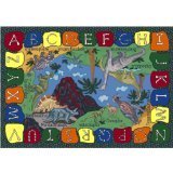 Joy Carpets Kid Essentials Early Childhood We Dig Dinosaurs Rug Multicolored 5'4 x 7'8 [並行輸入品]