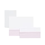 Cambrass Moses Basket Flat Sheet (80 x 120 cm, Gufo Pink, Set of 3) by Cambrass
