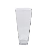 Essential D?cor Entrada Collection Glass Vase, 12 by 6-Inch, Clear [並行輸入品]