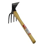 高儀 村国 イカ型レーキ 片手 樫柄