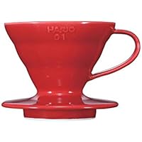 HARIO (ハリオ) V60 透過 コーヒードリッパー 01 セラミック レッド コーヒードリップ 1~2杯用 VDC-01R