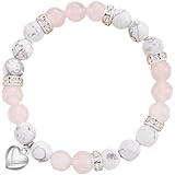 Beaded Bracelets for Women Healing Bracelet for Rose Quartz Stone Chakra Beaded Bracelet for Girls Christmas Birthday Gifts f