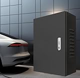 電気自動車充電ケーブル収納ボックス 壁掛け 60*50*20cm 電気自動車充電ケーブルオーガナイザーケース 電気自動車充電ステーションボックス 電気自動車充電器ホルダー 高級鋼板 冷間圧延鋼板1.0スプレー塗装 スチール電気ボックス メカニカルロック 充電保護 盗難防止 防爆 防水防塵 屋内外兼用（ブラック）