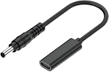 CNCTWO(コネクトツー)東芝 Ac er HP PD変換ケーブル15cm ACアダプタを使わないでノートパソコンを急速充電 エミュレーター トリガーUSBType-C(メス)←DC(オス) (5.5*2.1)
