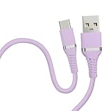 HIDISC USB Type-A to C ケーブル 1m やわらかで絡みにくい ラベンダーパープル 急速充電3A対応 HD-SACC1PL