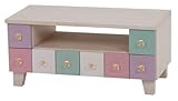 かわいいテレビ台　マルチローボード　完成品　（引出4杯）　ＳＩｓｉｍｔｖ7504ＷＳ4