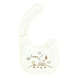 スヌーピー新生児スヌーピー綿100%スムスマジックテープ簡単スタイ（ひも付き）