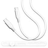 ラスタバナナ 充電ケーブル iPhone15 用 やわらか ケーブル Type-C to Type-C USB3.2 gen2 1.0m ホワイト R10CACC5A02WH
