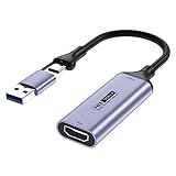 Type-C ビデオキャプチャーボード 【4K/60Hz入力対応】 USB3.0 1080P録画 低遅延 HDMIキャプチャー ゲーム実況 OBS Zoom対応
