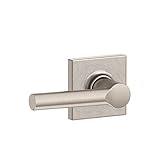 Schlage F10 BRW 619 COL Collins Trim Broadway Hall and Closet Lever, Satin Nickel by Schlage Lock Co