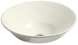 KOHLER K-2200-96 Conical Bell Vessels Above-Counter or Wall-Mount Bathroom Sink, Biscuit [並行輸入品]