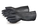 Superior NE240TKL Chemstop Terry-Lined Heavy-Duty Neoprene Glove, Work, Chemical Resistant, 0.030 Th