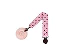 Sister Chic Binki Band Pacifier Clip - Pink and Brown Dot by Sister Chic [並行輸入品]