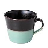 2toneマグカップ 330ml｜道祖土和田窯・益子焼の上質な手仕事（日本製）黒青/青黒 (黒青 Kuro/Seiji)_電子レンジ対応/食洗機対応_シンプル_ブラック/ブルー