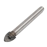 uxcell タイルマーブルガラスドリルビット　切削　超硬ヒント　直径　10mm　ブラック　シルバートーン