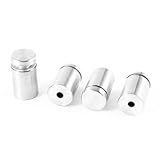 4個ステンレススチール広告ネイルグラスウォールコネクタスタンド