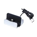 VORCOOL デスクトップ充電ステーション Type C 充電スタンド データ同期対応 USB接続 電話ホルダー付き 卓上ドッキング充電器 省スペース 寝室 オフィス キッチン シルバー 74mm x 55mm x 38mm 5V 1A