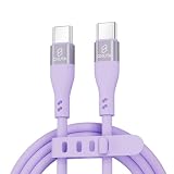 USB-C & USB-C ケーブル for iPhone/Type-C 絡まないケーブル 65W 結束バンド付き USB PD対応 シリコン素材採用 Galaxy iPad Pro MacBook Pro/Air /iPhone15 16 17各種対応