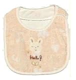 エンゼル ベビー服スタイ 柔らかタオルの ピンク 20cmX16cm