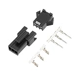 uxcell ハウジング圧着端子コネクタ 2.54mm 3ピン 黒 プラスチック オスメス J ST-SM 20ペア