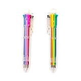 クリエイティブ多色ボールペン用素敵な文具プレス 8 色油性ペン Fo ボールペンブルー