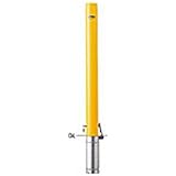 サンポール:サンバリカ―(ピラー)スチール製φ76.3 差込式鍵付・フックなし 白色 FPA-8SK-F00(W)
