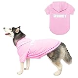 BINGPET 犬 服 ペット服 おしゃれ 犬の服 犬 パーカー フーディー 通気性 犬洋服 シャツ 秋冬衣装 春 ベスト スポーツ服 柔らかさ 薄く 袖あり お散歩 ポリエステル 犬用服 ドッグウェア タンクトップ SECURITY セキュリティ 文字プリント 小型犬 中型犬 大型犬 XLサイズ レッド