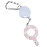 リール付き 伸びる キーホルダー[抗菌 タッチレス マスコット]あめしょねこ