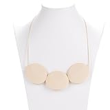 Mamaluna Trendy Silicone 3 Oval Necklace Teether for mom to wear - Baby Teething Gum Massager Food G
