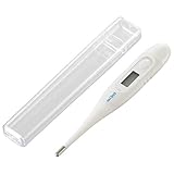 OHM 曲がる電子体温計 Mr.Check 高熱お知らせブザー付き MT219-BWC2W