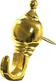 Hillman Fasteners 122210 Brass Colonial Push Pin Hanger (Pack of 3) [並行輸入品]