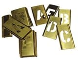ステンシルセット、文字、真鍮