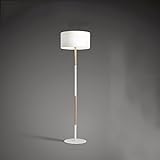 ノルディックフロアランプ、ウッディーリビングルームの研究ベッドルームライトクロスシェードE27 * 1シンプルでモダンな純粋なカラーフロアランプフットスイッチ高1640mm クリエイティブ (色 : 