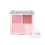 ジュディドール ハイライター 4in1 パウダー クリームチーク チークパレット アイシャドウ ハイライト マットハイライト 高発色 マルチパレット 4色 (03#丁香芭蕾, 9g)