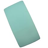 BabyPrem Fitted Crib Sheet - Plain Aqua - Soft Cotton Jersey 48 x 24 x 3.5 by BabyPrem