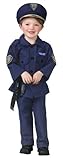 Fun World Costumes Baby Boy's Complete Policeman Toddler Costume Blue Toddler Small(3T-4T) 【You&Me】 